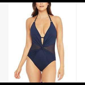 NWT LaBlanca Indigo Mesh Mio One Piece
